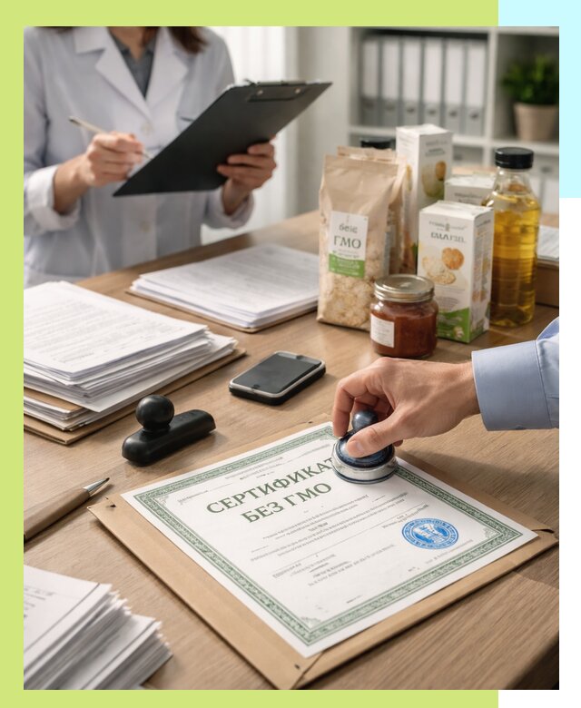 Получение сертификата Без ГМО для продукции в Сасове